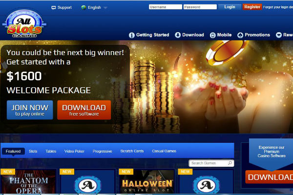 Play games at All Slots Online Casino